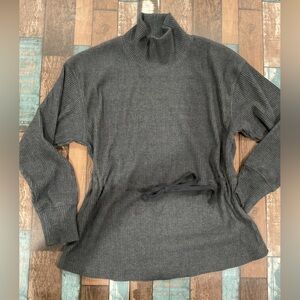 Haven well within gray ribbed tunic size small with drawstring waist NWT